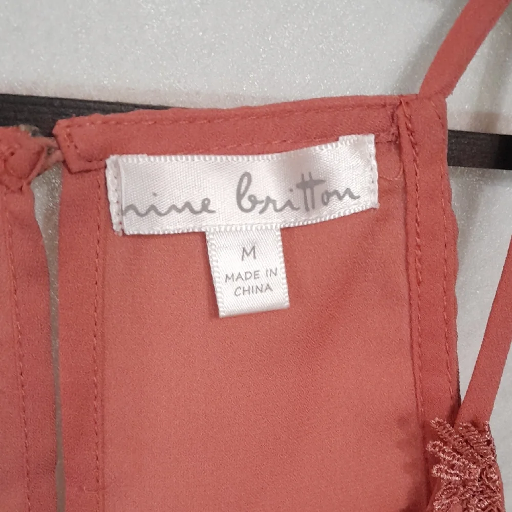 Orange Embellished Camisole with Cut-Out Neckline - Picture 2 of 4